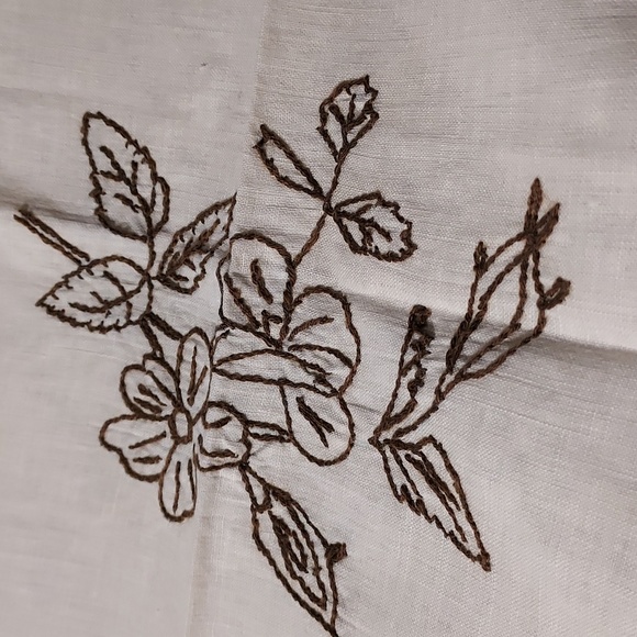 Handmade Embroidered Floral Table Runners Sofa Backs Set of Three - Picture 6 of 11